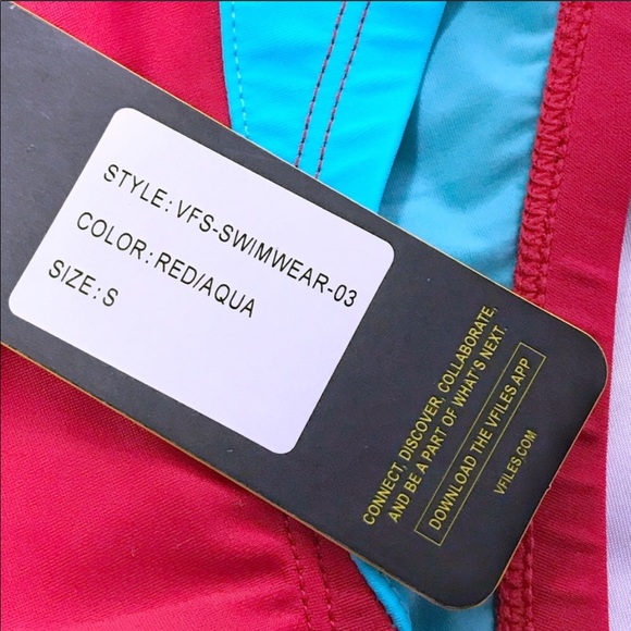 ‼️ SOLD ‼️ VFILES Aqua red bikini bottom. - Picture 3 of 6